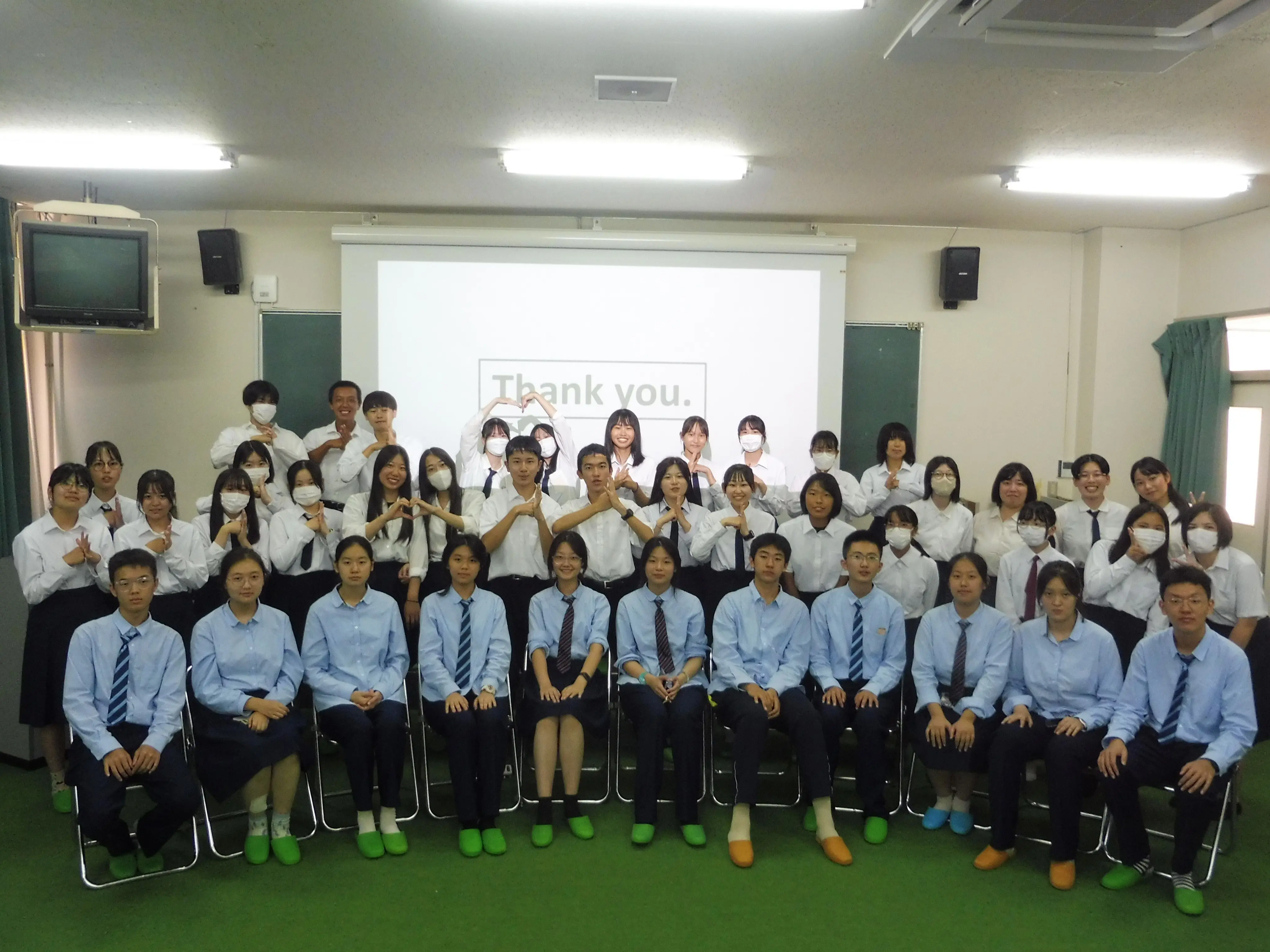 西安中学生と交流